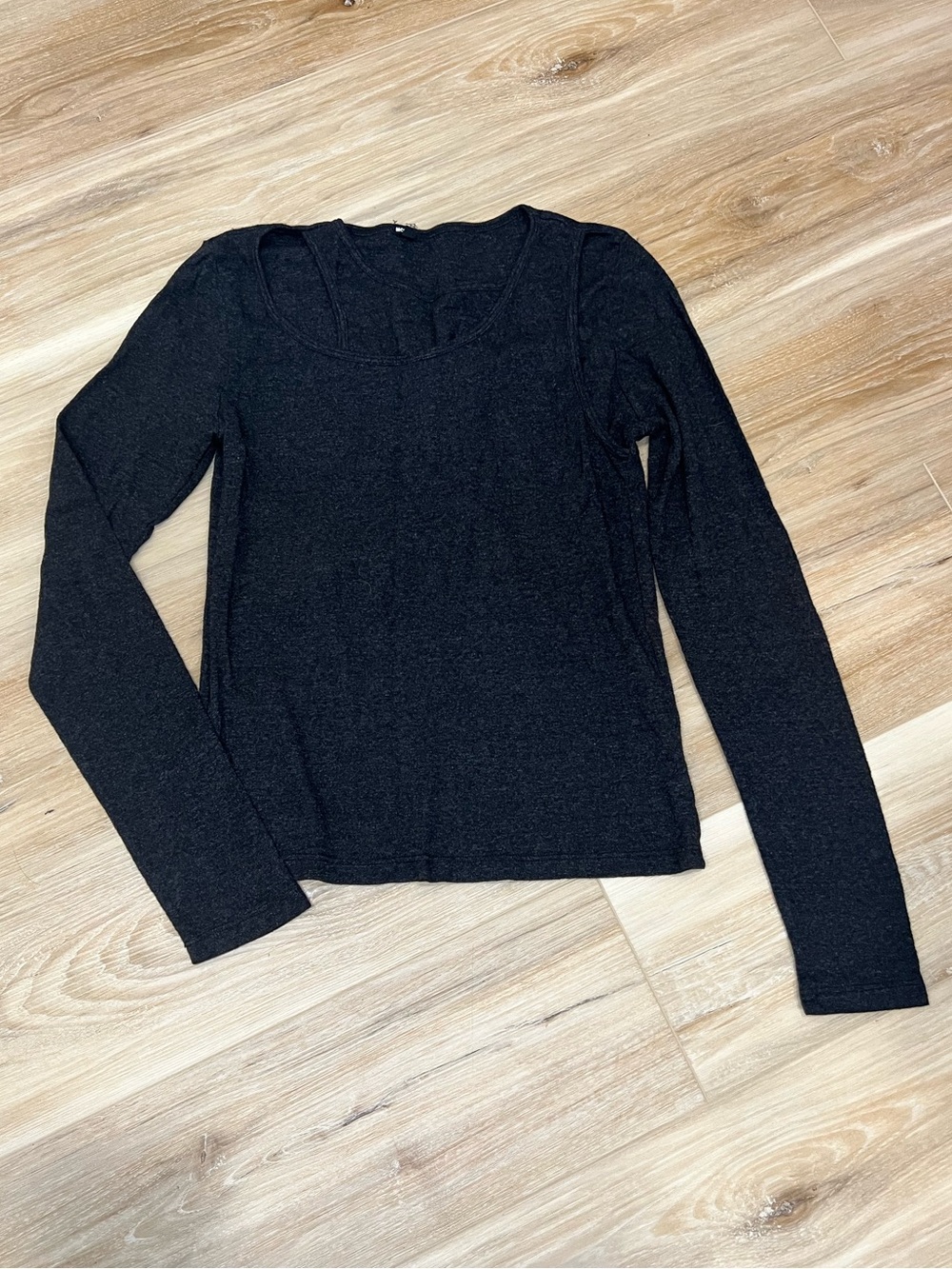 Monrow Long Sleeve Black Women's Top Size Medium